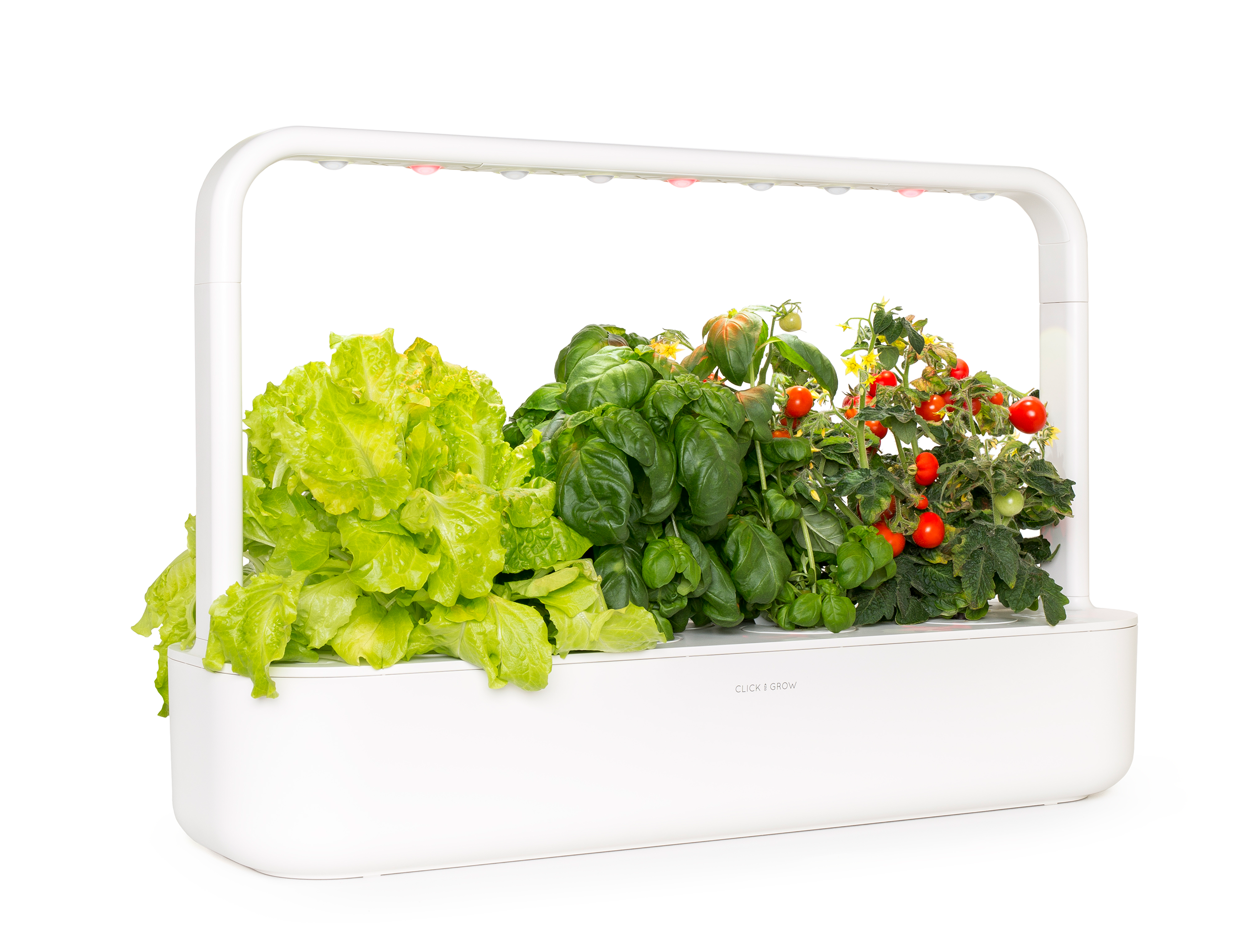 AI Indoor Hydroponic Gardens Review 2026: Click and Grow vs Rise Gardens Click and Grow Smart Garden system with LED grow lights and fresh herbs. 1