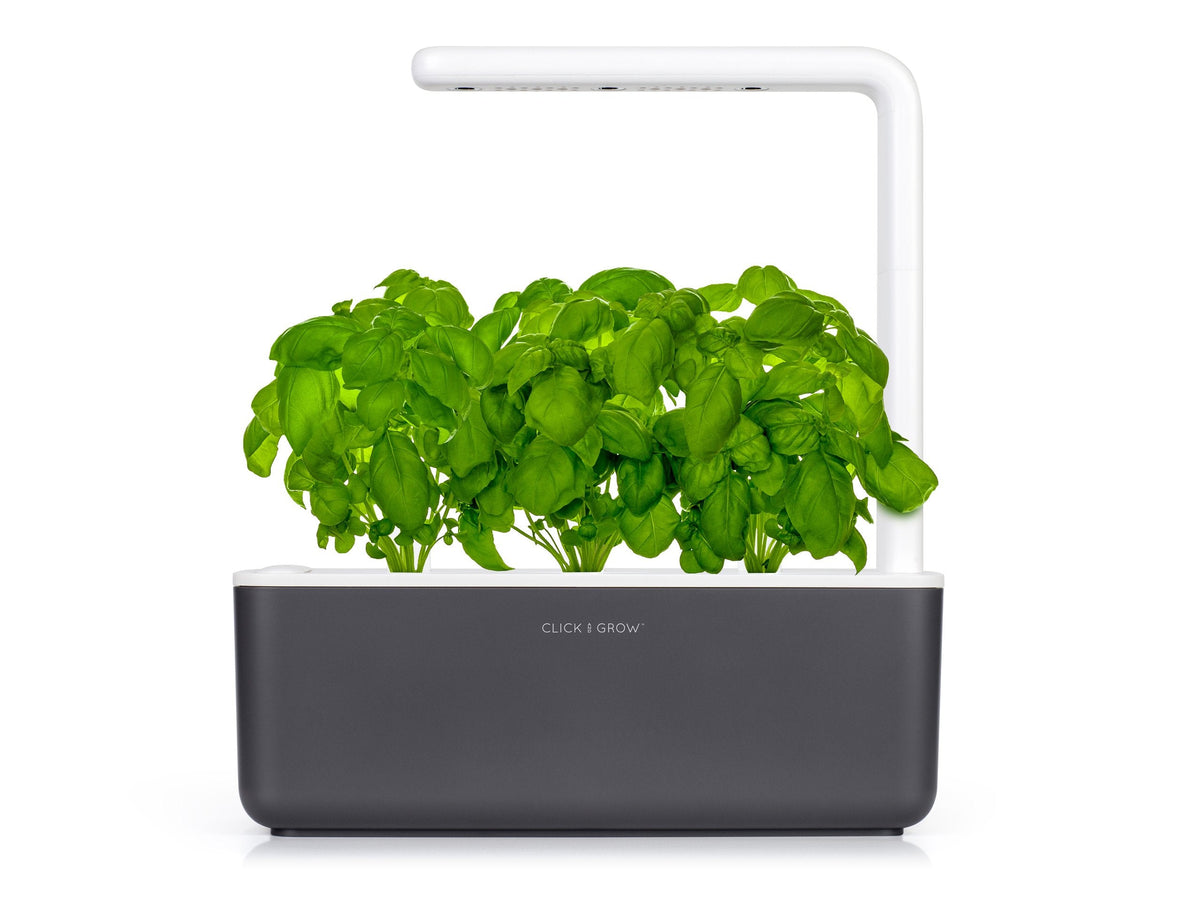 Grow herbs all year round with a smart indoor garden. Grow fresh basil, fresh cilantro and many more with the Click & Grow plant growing kit called the smart indoor garden. The best gift for plant lover!